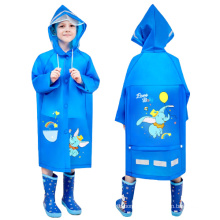 Children Printed Rain Wear Kids Waterproof Long Hooded Boys Girls Raincoats